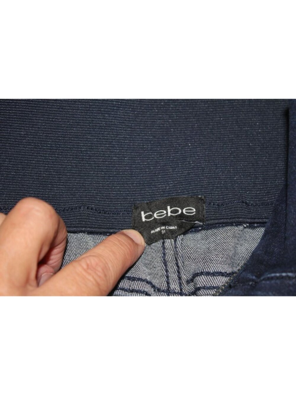 NWT bebe Women Zip Elastic Skinny Jean High-Waist Denim Size 31 Medium MSRP $119 - Picture 9 of 14